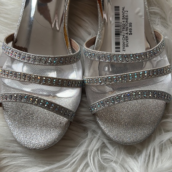 Girls Rhinestone Heel Sandals - Picture 3 of 6